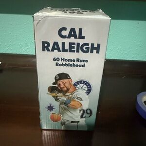 Cal Raleigh 60 Home Runs Bobblehead - Seattle Mariners - White/Blue
